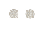 Classy Design Round Shape 925 Sterling Silver Earrings studded with CZ